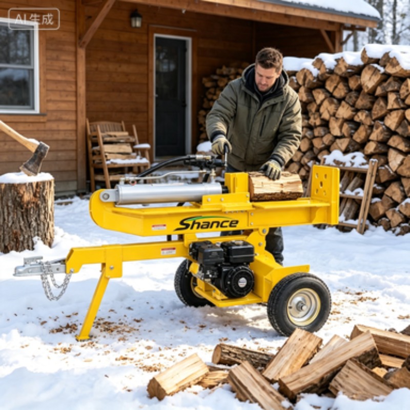 Electric Hydraulic Log Splitte - Heavy Equipment Processor recension och pris