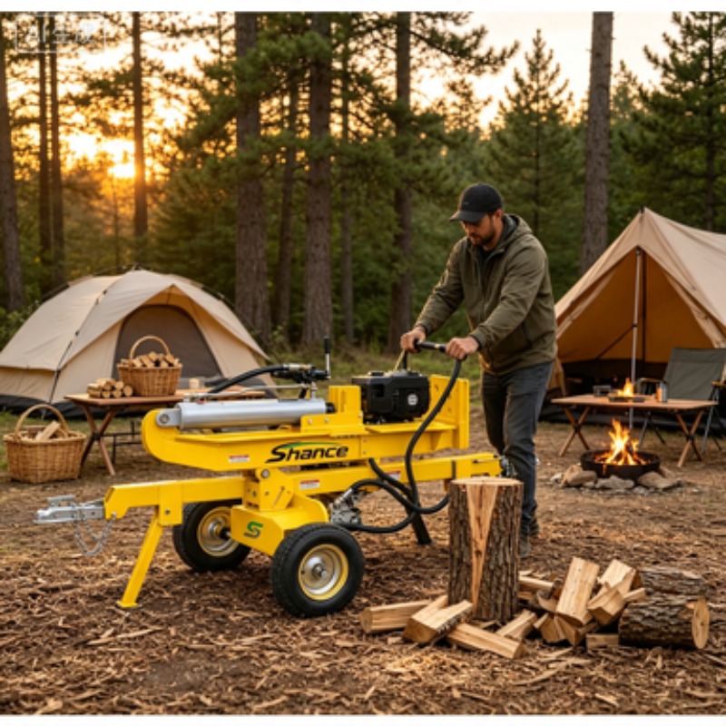 Electric Hydraulic Log Splitte - Heavy Equipment Processor recension och pris