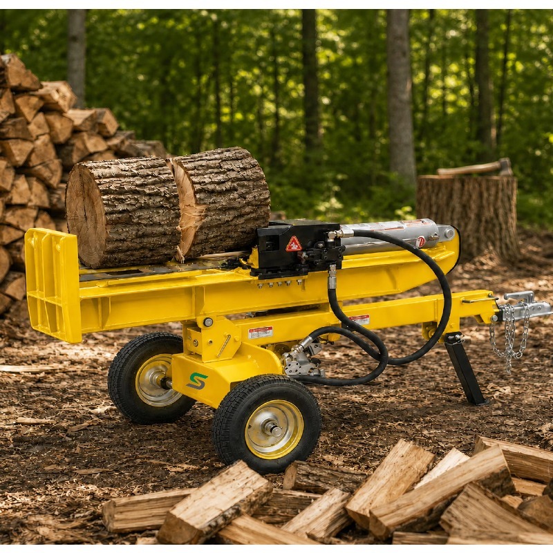 Electric Hydraulic Log Splitte - Heavy Equipment Processor recension och pris
