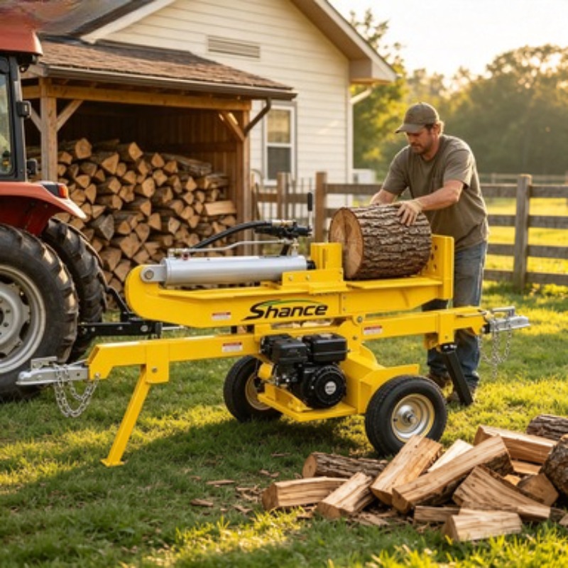 Electric Hydraulic Log Splitte - Heavy Equipment Processor recension och pris
